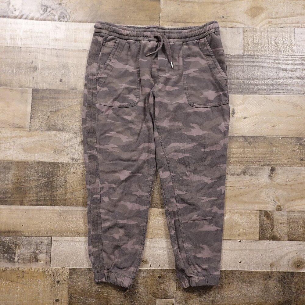 Athleta‎ Farallon Jogger Women’s 14P Camo Brown Gray Stretch Casual Lounge